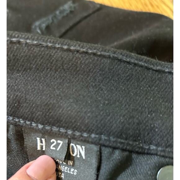Hudson Nico Mid Rise Super Skinny Black Studded Detail Distressed Sz 27 NWOT - Picture 4 of 10
